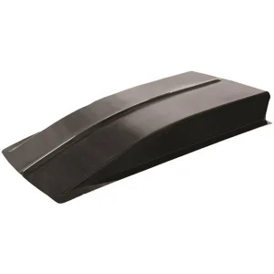 Hood Scoop, Z-28 Style Cowl Induction, 42 in. Long, 26 in. Wide, 4 in. Tall, Fiberglass, Black Gelcoat, Each